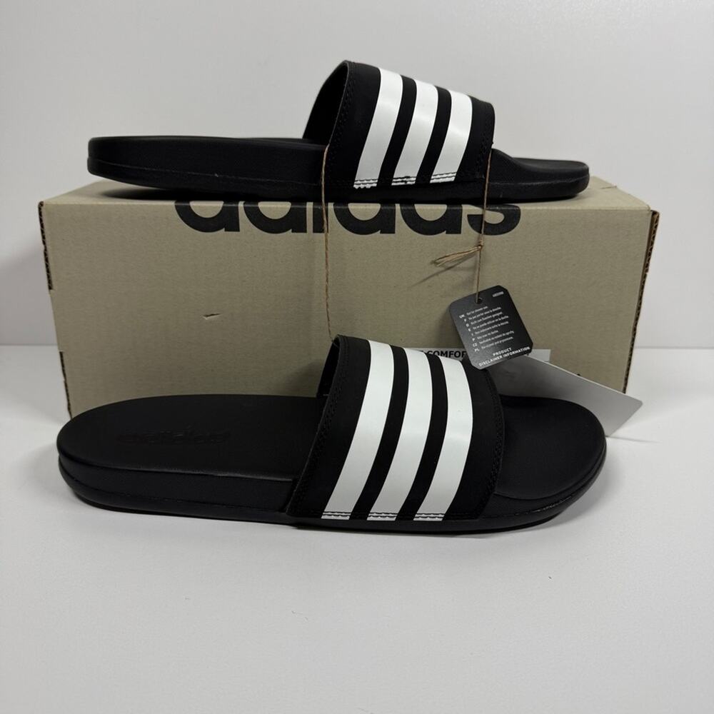 NIB• ADILETTE COMFORT SLIDES Size: Mens 9/ Womens 10